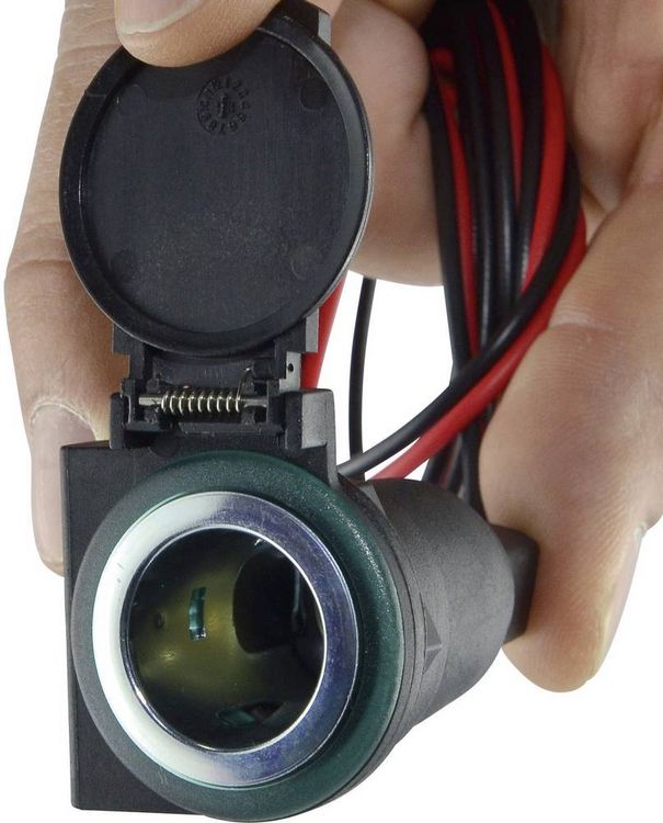 Produktbild: BAAS Zigarettenanz&uuml;nderdose mit Rohrhalter ZA02 Belastbarkeit Strom max.=5 A Passend f&uuml;r (Details) Zigarettenanz&uuml;nderstecker Steckdose 12 V/DC
