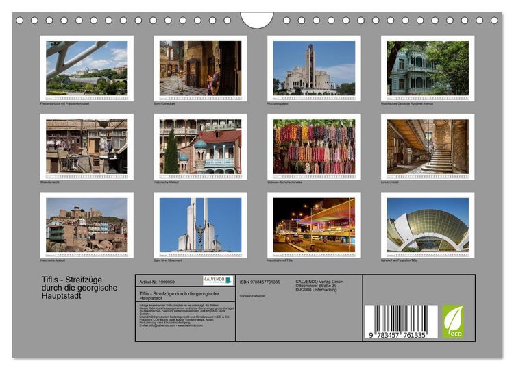 Produktbild: Tiflis - Streifz&uuml;ge durch die georgische Hauptstadt (Wandkalender 2026 DIN A4 quer), CALVENDO Monatskalender