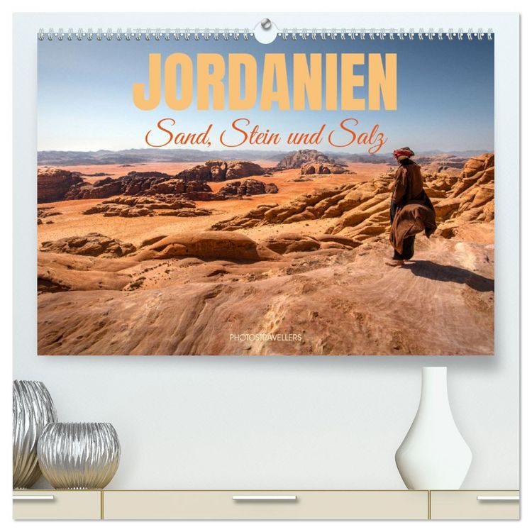 Produktbild: Jordanien Sand, Stein und Salz (hochwertiger Premium Wandkalender 2026 DIN A2 quer), Kunstdruck in Hochglanz