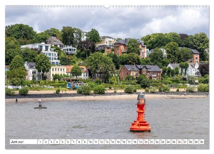Produktbild: Hamburg - Stadt rund ums Wasser (Wandkalender 2027 DIN A2 quer), CALVENDO Monatskalender