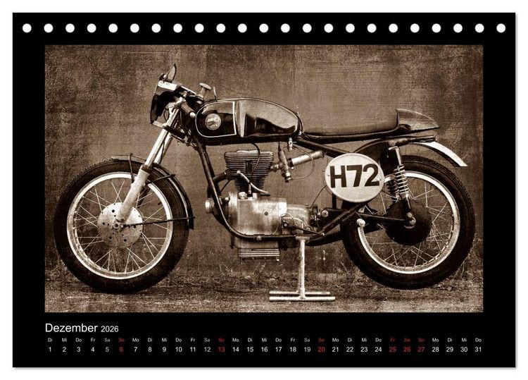 Produktbild: Motorrad Oldtimer (Tischkalender 2026 DIN A5 quer), CALVENDO Monatskalender