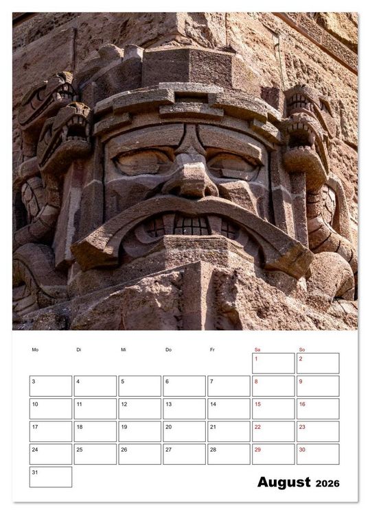 Produktbild: Kyffh&auml;user Denkmal - Terminplaner (Tischkalender 2026 DIN A5 hoch), CALVENDO Monatskalender