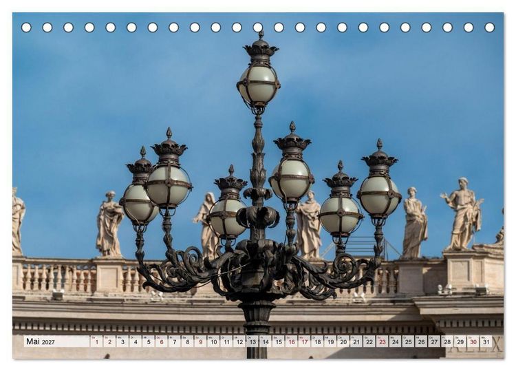Produktbild: San Pietro - Petersplatz und Petersdom (Tischkalender 2027 DIN A5 quer), CALVENDO Monatskalender