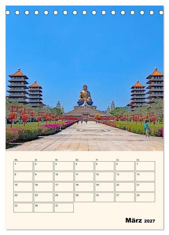 Produktbild: Taiwan &ndash; Traumreise durch Asiens Geheimtipp (Tischkalender 2027 DIN A5 hoch), CALVENDO Monatskalender