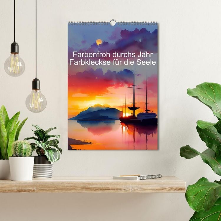 Produktbild: Farbenfroh durchs Jahr 2026 - Farbkleckse f&uuml;r die Seele (Wandkalender 2026 DIN A3 hoch), CALVENDO Monatskalender