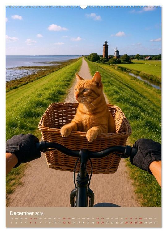 Produktbild: Cycling in Germany (Wall Calendar 2026 DIN A2 portrait), CALVENDO 12 Month Wall Calendar