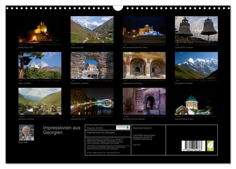 Produktbild: Impressionen aus Georgien (Wandkalender 2026 DIN A3 quer), CALVENDO Monatskalender