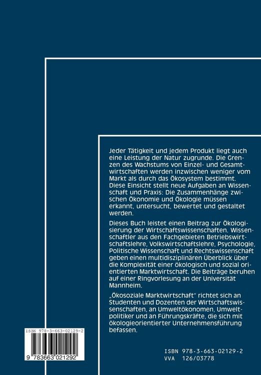 Produktbild: &Ouml;kosoziale Marktwirtschaft