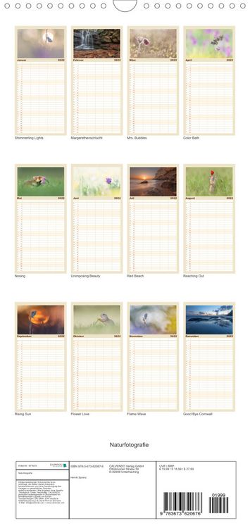 Produktbild: Familienplaner Naturfotografie (Wandkalender 2022 , 21 cm x 45 cm, hoch)