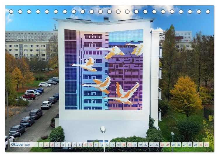 Produktbild: Streetart in Halle an der Saale (Tischkalender 2027 DIN A5 quer), CALVENDO Monatskalender
