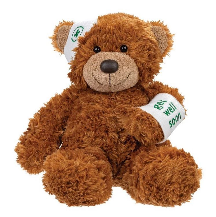 Produktbild: Aurora 60384 - Bonnie Brown Get Well Soon, Gute Besserung-Teddyb&auml;r, Pl&uuml;sch, 16 cm