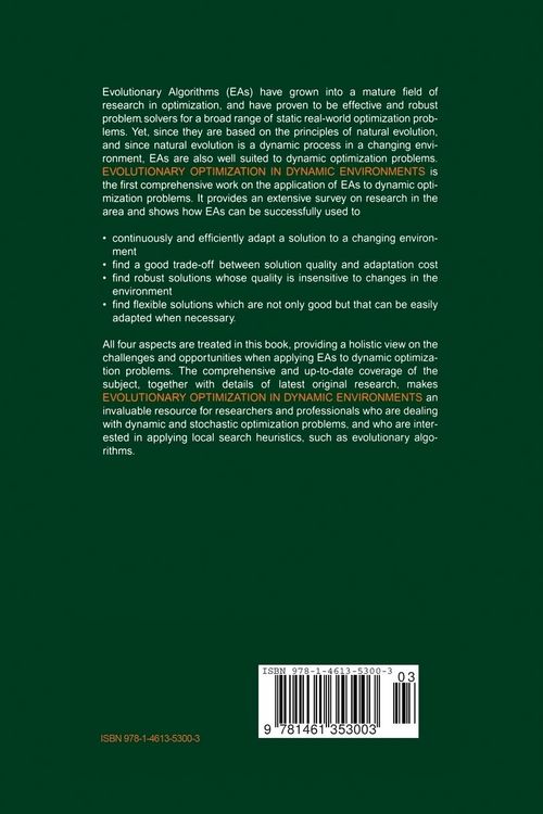Produktbild: Evolutionary Optimization in Dynamic Environments