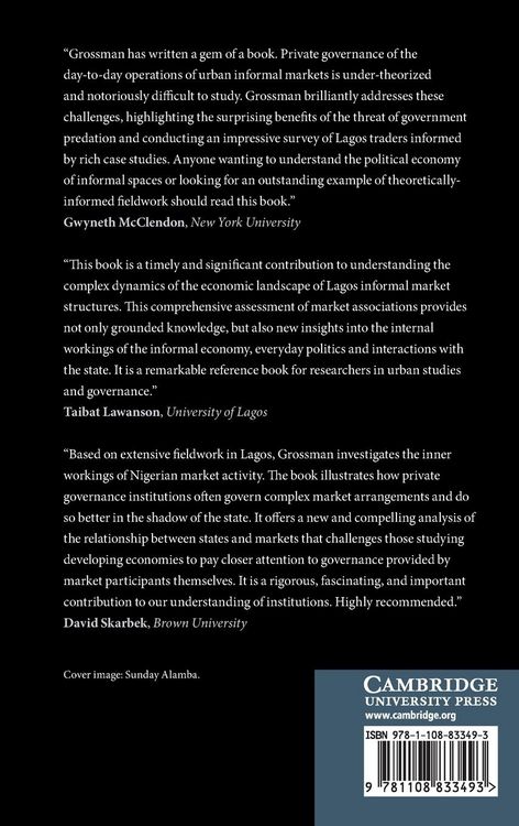 Produktbild: The Politics of Order in Informal Markets
