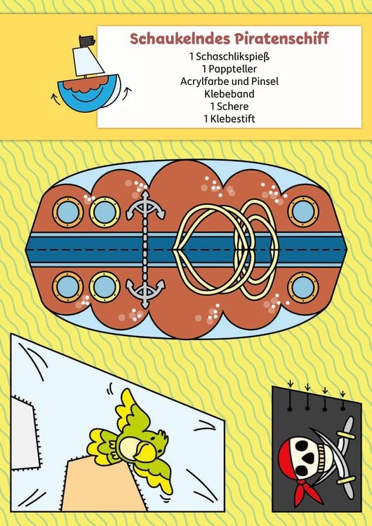Produktbild: Lass uns basteln &ndash; Bastelbuch ab 5 Jahre &ndash; Piraten