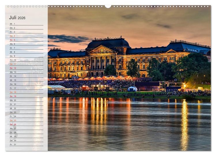 Produktbild: Wundersch&ouml;nes Dresden (hochwertiger Premium Wandkalender 2026 DIN A2 quer), Kunstdruck in Hochglanz