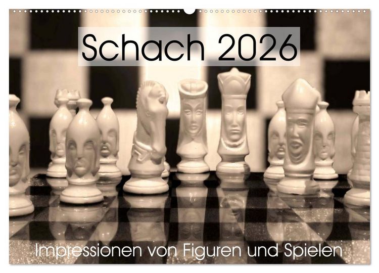 Produktbild: Schach 2026. Impressionen von Figuren und Spielen (Wandkalender 2026 DIN A2 quer), CALVENDO Monatskalender