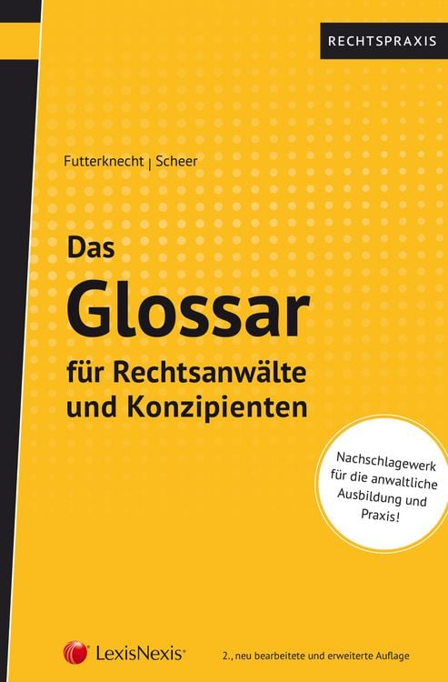 Produktbild: Das Glossar für Rechtsanwälte und Konzipienten