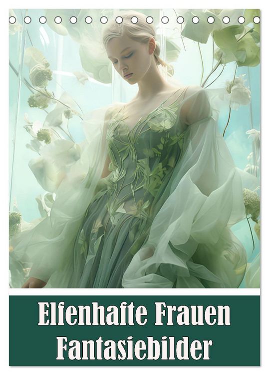 Produktbild: Elfenhafte Frauen Fantasiebilder (Tischkalender 2026 DIN A5 hoch), CALVENDO Monatskalender
