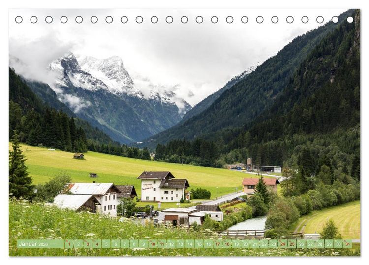 Produktbild: Pitztal in Bildern (Tischkalender 2026 DIN A5 quer), CALVENDO Monatskalender