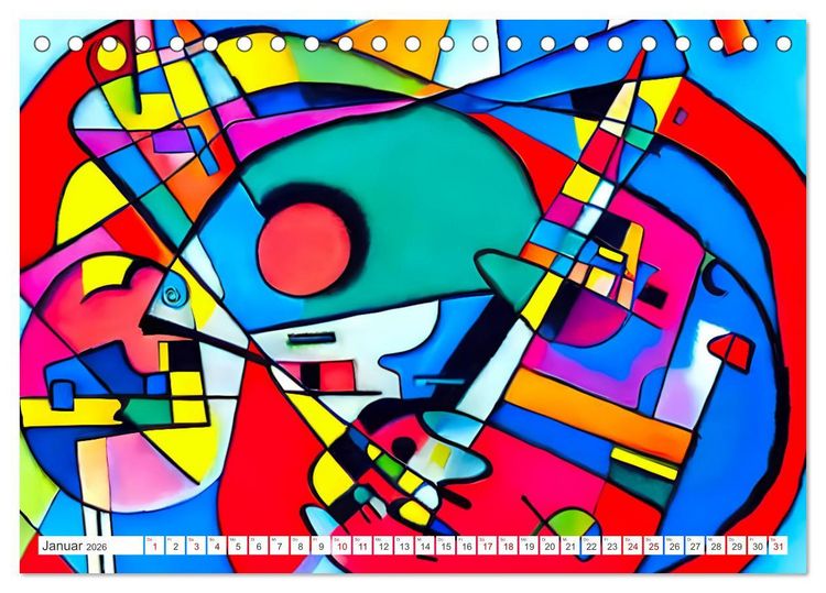 Produktbild: Expressionismus - Farbenspiel der Kunst (Tischkalender 2026 DIN A5 quer), CALVENDO Monatskalender