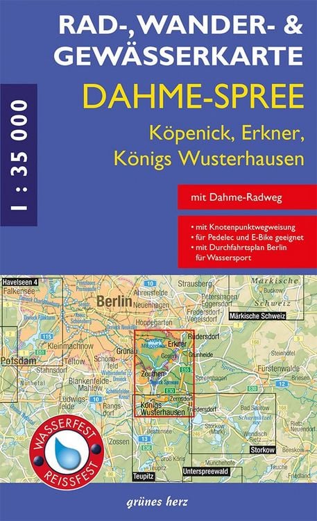 Produktbild: Rad-, Wander- und Gew&auml;sserkarte Dahme-Spree
