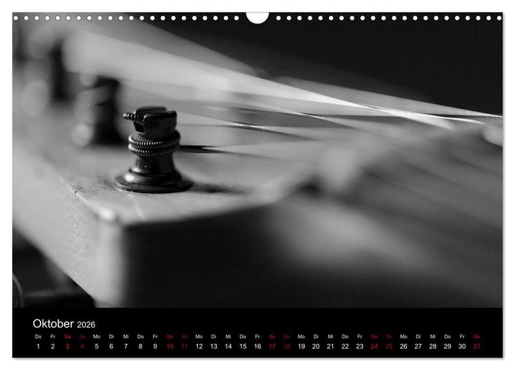 Produktbild: Regelwerke - Details alter E-Gitarren (Wandkalender 2026 DIN A3 quer), CALVENDO Monatskalender