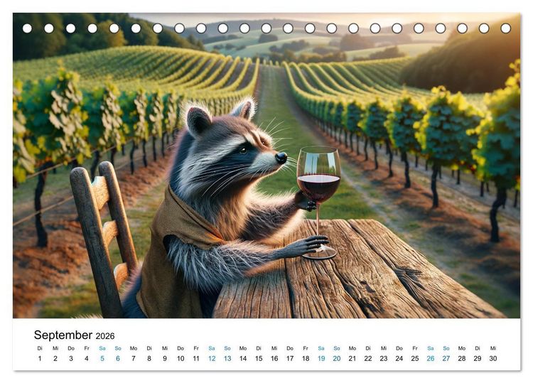 Produktbild: Lustige Waschb&auml;ren (Tischkalender 2026 DIN A5 quer), CALVENDO Monatskalender