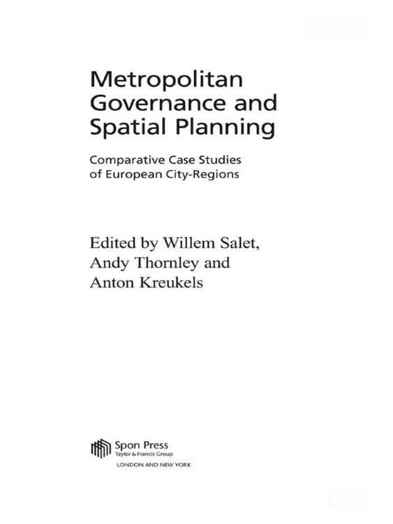 Produktbild: Metropolitan Governance and Spatial Planning