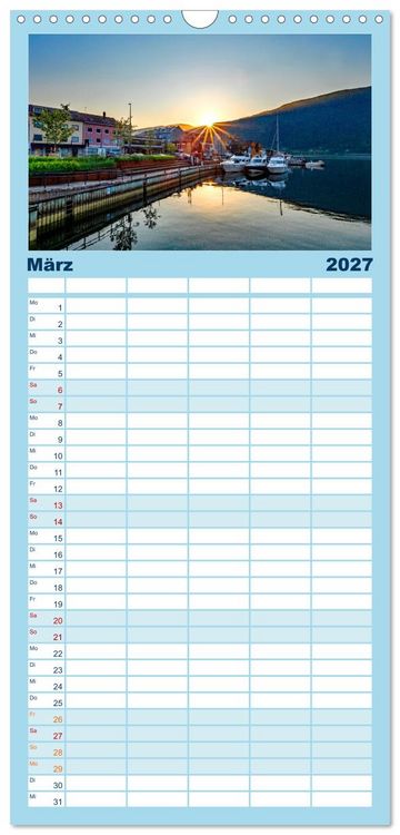 Produktbild: Familienplaner 2027 - K&ouml;nigsroute Norwegens mit 5 Spalten (Wandkalender, 21 x 45 cm) CALVENDO
