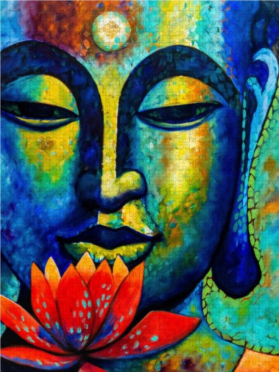Produktbild: CALVENDO Puzzle Ein Motiv aus dem Kalender Lebensfreude Buddha | 1000 Teile Lege-Gr&ouml;&szlig;e 64x48cm Foto-Puzzle f&uuml;r gl&uuml;ckliche Stunden