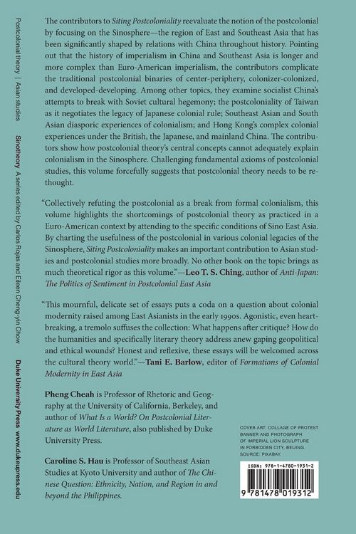 Produktbild: Siting Postcoloniality