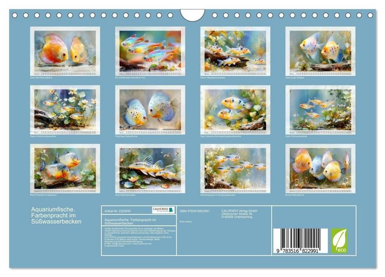 Produktbild: Aquariumfische. Farbenpracht im S&uuml;&szlig;wasserbecken (Wandkalender 2027 DIN A4 quer), CALVENDO Monatskalender