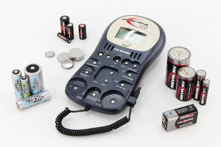 Produktbild: Ansmann Batterietester Energy-Check LCD Messbereich (Batterietester) 1,2 V, 1,5 V, 3 V, 9 V, 12 V Akku, Batterie 4000392