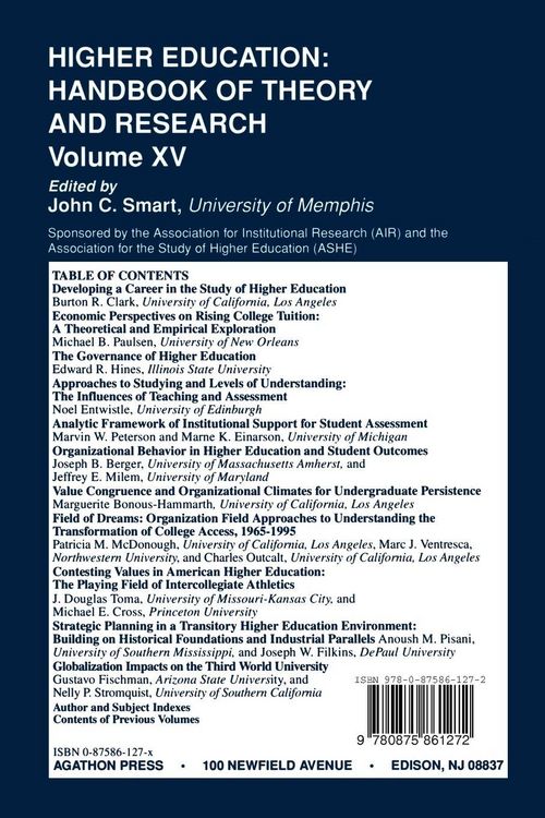 Produktbild: Higher Education: Handbook of Theory and Research 15