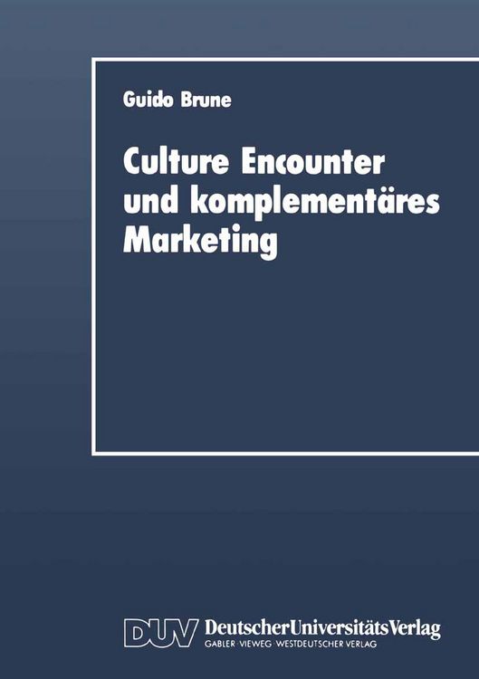 Produktbild: Culture Encounter and komplement&auml;res Marketing