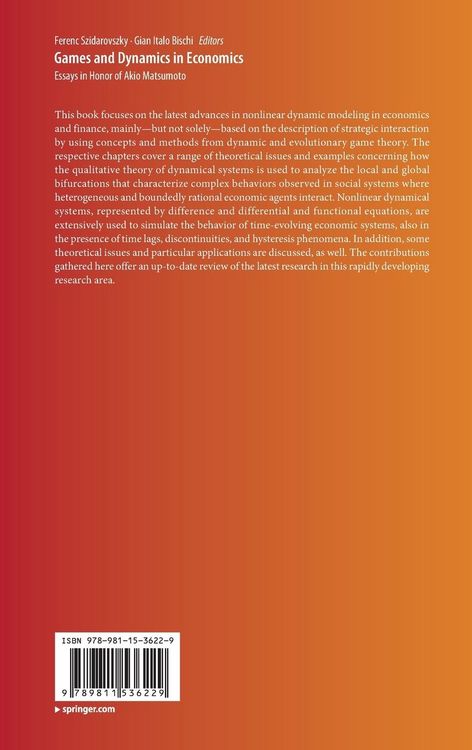 Produktbild: Games and Dynamics in Economics