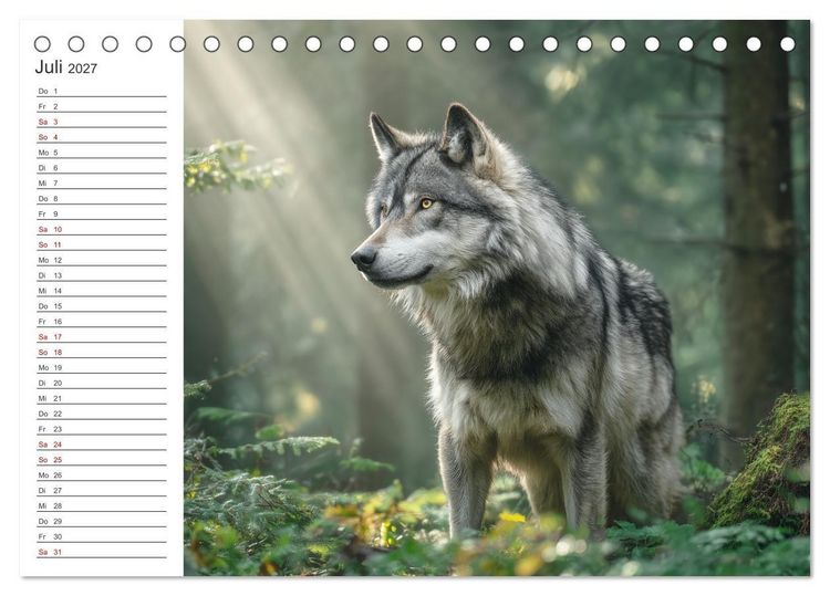 Produktbild: Die Seele der Wildnis (Tischkalender 2027 DIN A5 quer), CALVENDO Monatskalender