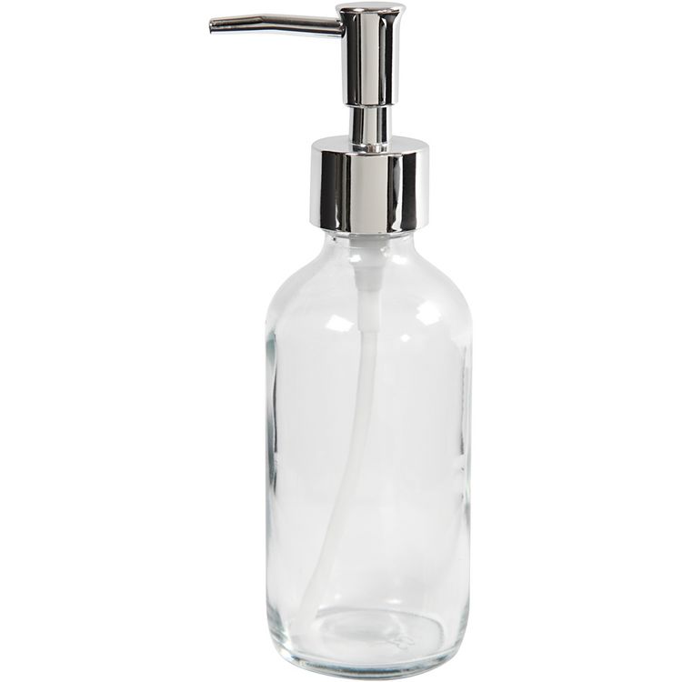 Produktbild: Creativ Company Seifenspender, H 19,3 cm, D 6,3 cm, 230 ml, Transparent, 1 Stk