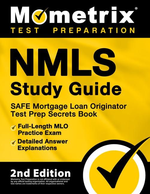 Produktbild: NMLS Study Guide - SAFE Mortgage Loan Originator Test Prep Secrets Book, Full-Length MLO Practice Exam, Detailed Answer Explanations
