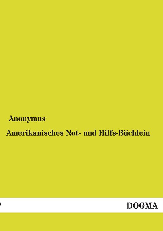 Produktbild: Amerikanisches Not- und Hilfs-B&uuml;chlein