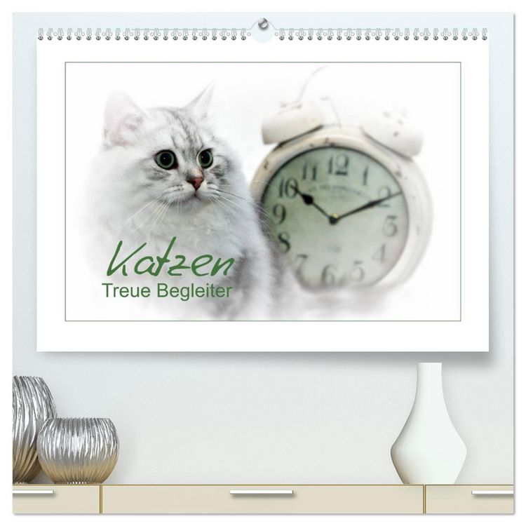 Produktbild: Katzen &ndash; Treue Begleiter (CH - Version) (hochwertiger Premium Wandkalender 2026 DIN A2 quer), Kunstdruck in Hochglanz
