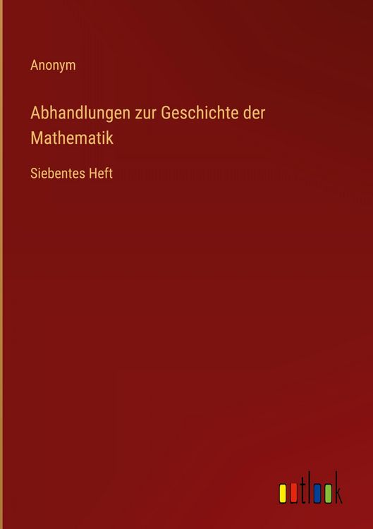 Produktbild: Abhandlungen zur Geschichte der Mathematik