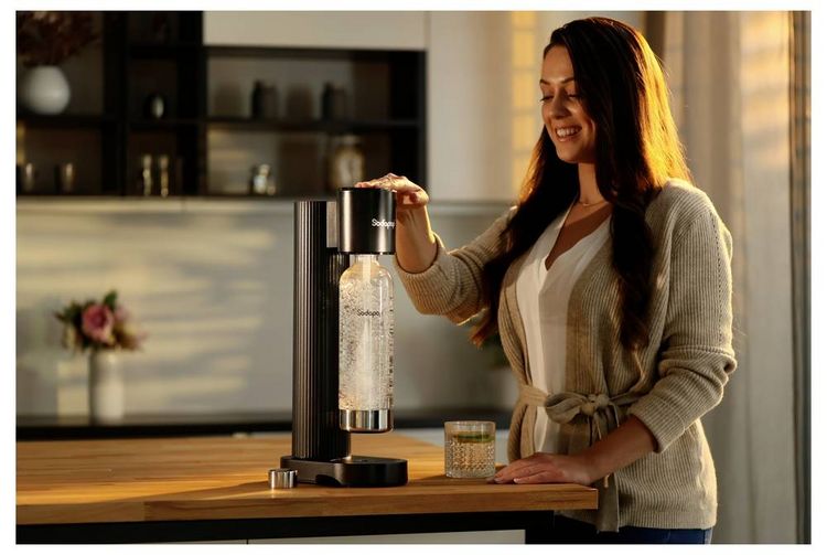 Produktbild: SODAPOP Wassersprudler Cooper Pro, schwarz, 1x 850ml PET-Flasche