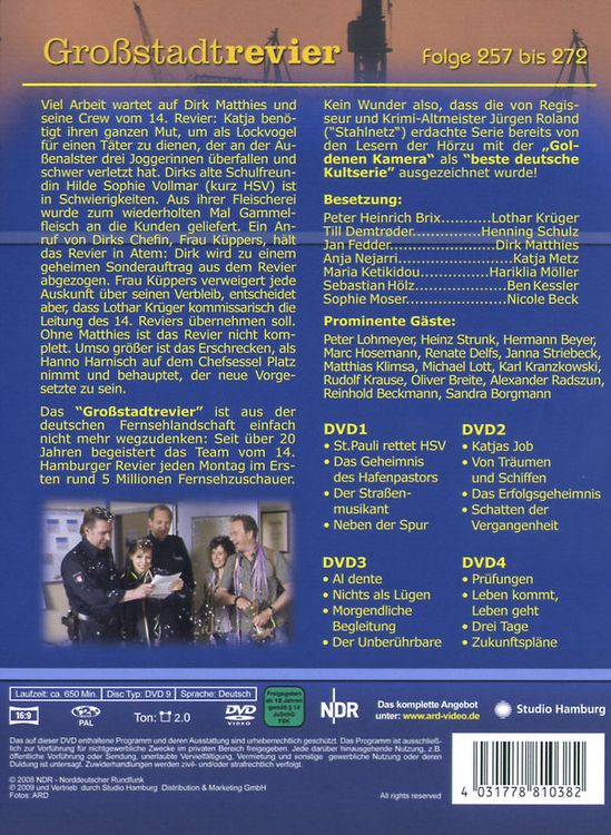 Produktbild: Gro&szlig;stadtrevier - Box 17/Folge 257-272 [4 DVDs] - Softbox