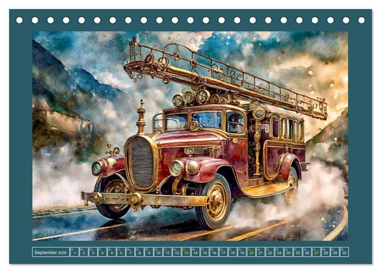 Produktbild: Mit Steampunk unterwegs (Tischkalender 2026 DIN A5 quer), CALVENDO Monatskalender
