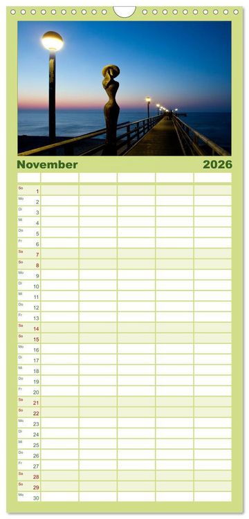 Produktbild: Familienplaner 2026 - Wege durchs neue Jahr mit 5 Spalten (Wandkalender, 21 x 45 cm) CALVENDO