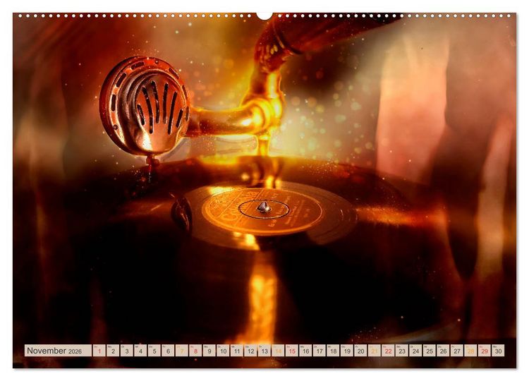 Produktbild: Grammophone - Zeitzeugen der Geschichte (hochwertiger Premium Wandkalender 2026 DIN A2 quer), Kunstdruck in Hochglanz