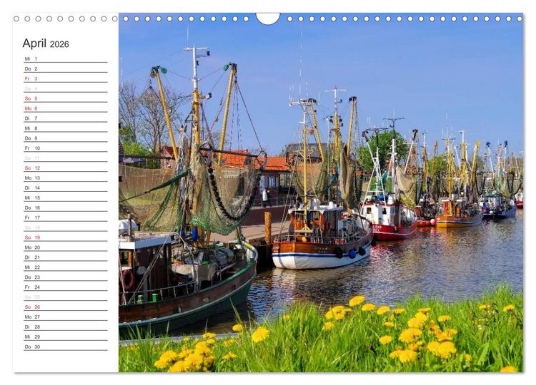 Produktbild: Ostfriesland - zwischen Watt und Moor (Wandkalender 2026 DIN A3 quer), CALVENDO Monatskalender