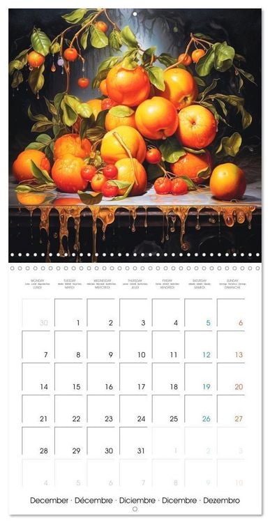 Produktbild: Splash fruit&eacute; (Calendrier mural carr&eacute; 2026 30x30 cm) Calendrier double avec une page pour vos prises de notes