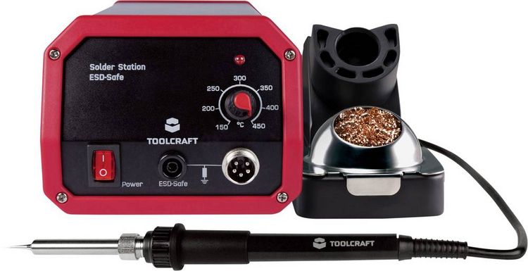 Produktbild: TOOLCRAFT ST-100A L&ouml;tstation analog 100W 150 - 450&deg;C inkl. L&ouml;tspitze